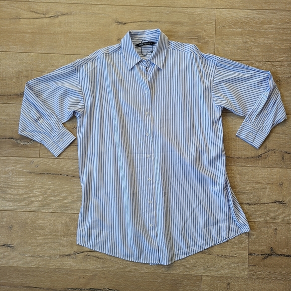 NWOT Zara Loose Fitting Striped Shirt - Picture 2 of 5